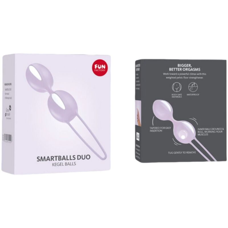 FUN FACTORY - SMARTBALLS DUO PELVIC BALLS WHITE / PASTEL LILAC - Amore24