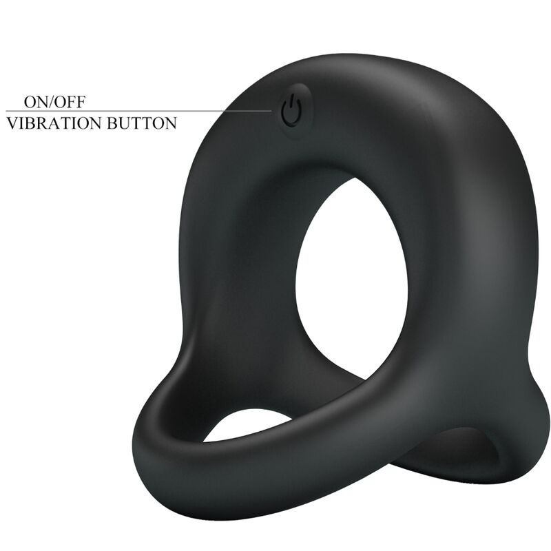 PRETTY LOVE - ELLIOTT  BLACK VIBRATOR RING - Amore24