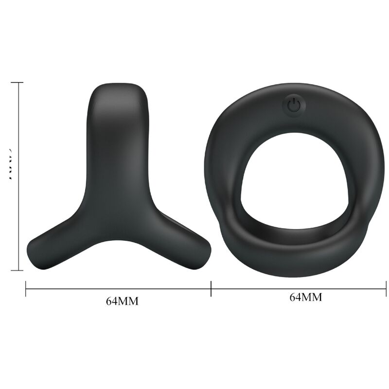 PRETTY LOVE - ELLIOTT  BLACK VIBRATOR RING - Amore24