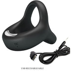 PRETTY LOVE - ELLIOTT  BLACK VIBRATOR RING - Amore24