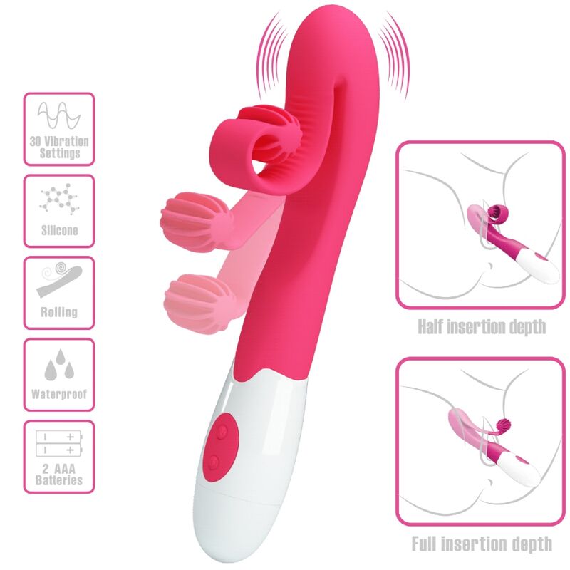 ROMANCE - PINK VIBRATOR AND STIMULATOR 30 SPEEDS - Amore24