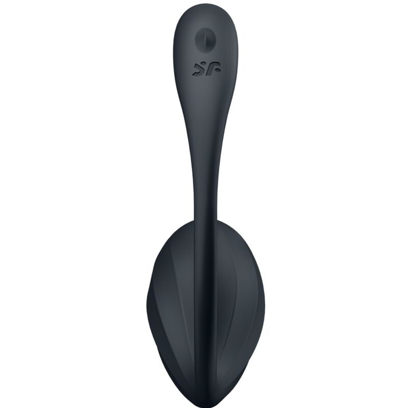 SATISFYER - RIBBED PETAL G POINT STIMULATOR REMOTE CONTROL BLACK FREE APP - Amore24