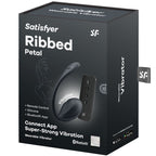 SATISFYER - RIBBED PETAL G POINT STIMULATOR REMOTE CONTROL BLACK FREE APP - Amore24