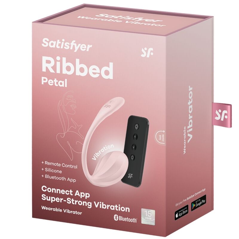 SATISFYER - RIBBED PETAL G POINT REMOTE CONTROL STIMULATOR ROSE FREE APP - Amore24