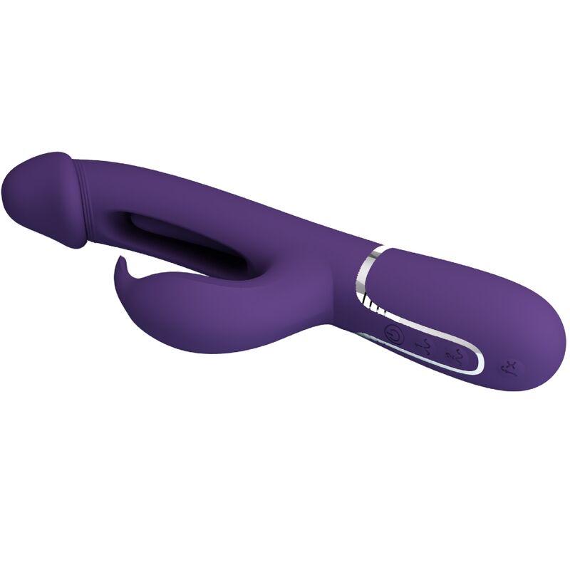 PRETTY LOVE - KAMPAS RABBIT 3 IN 1 MULTIFUNCTION VIBRATOR WITH TONGUE VIOLET - Amore24