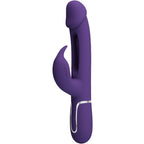 PRETTY LOVE - KAMPAS RABBIT 3 IN 1 MULTIFUNCTION VIBRATOR WITH TONGUE VIOLET - Amore24