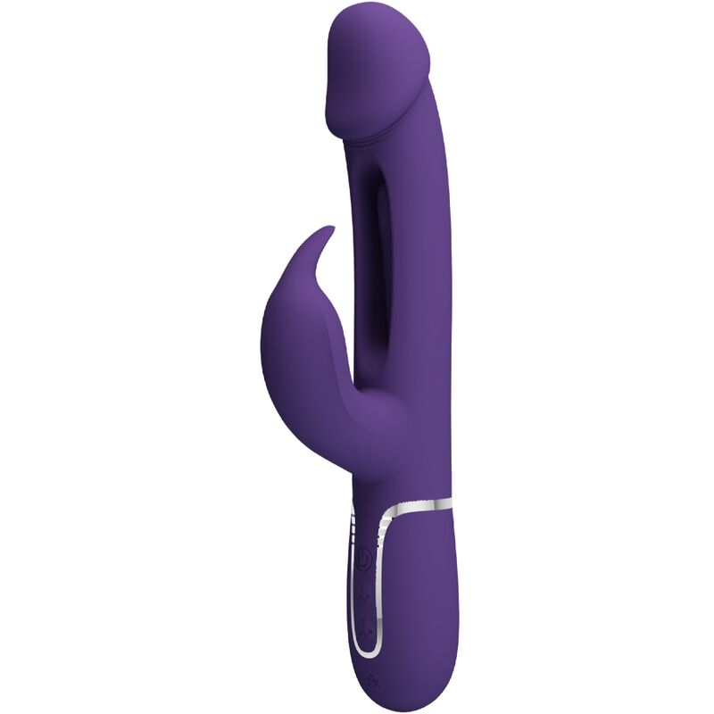 PRETTY LOVE - KAMPAS RABBIT 3 IN 1 MULTIFUNCTION VIBRATOR WITH TONGUE VIOLET - Amore24