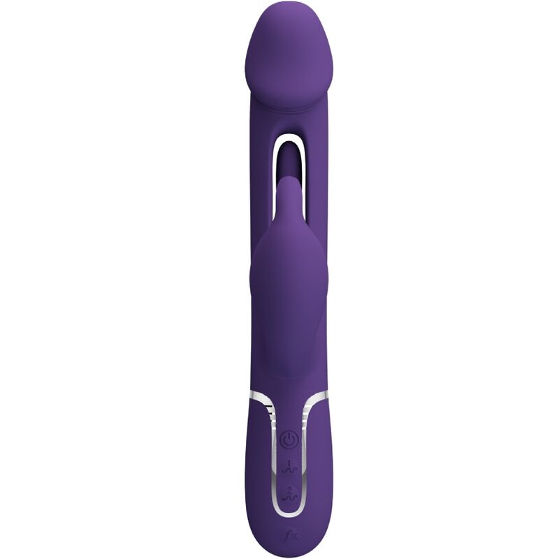 PRETTY LOVE - KAMPAS RABBIT 3 IN 1 MULTIFUNCTION VIBRATOR WITH TONGUE VIOLET - Amore24