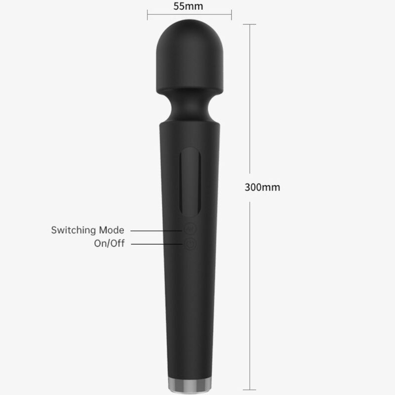 ARMONY - X POWER LARGE MASSAGER & VIBRATOR 7 VIBRATIONS BLACK - Amore24