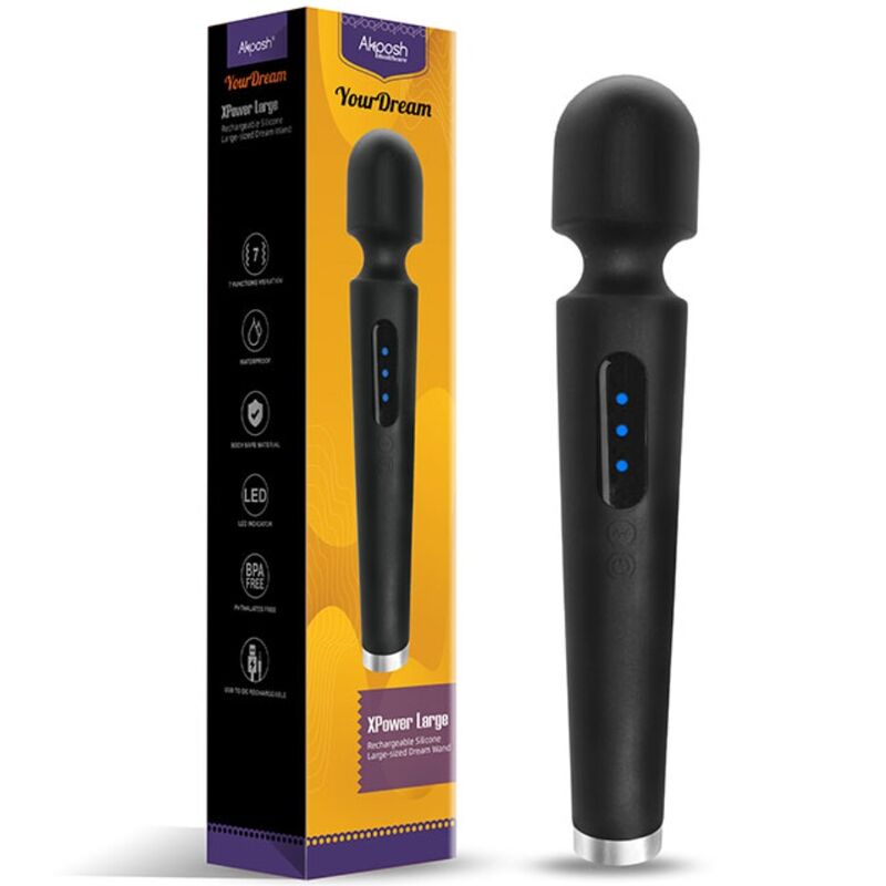 ARMONY - X POWER LARGE MASSAGER & VIBRATOR 7 VIBRATIONS BLACK - Amore24