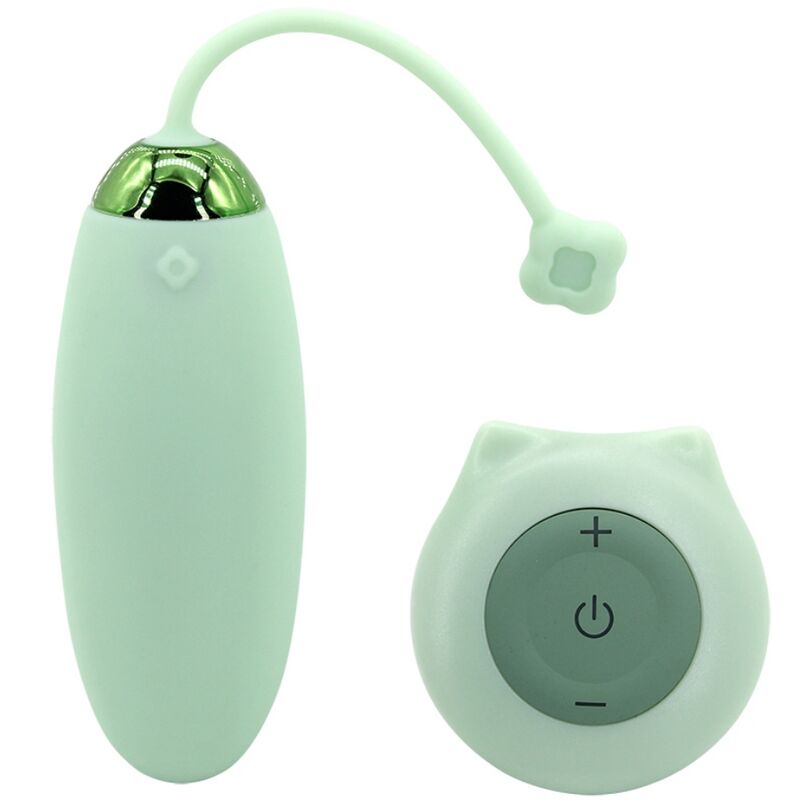 ARMONY - KITTY FUN EGG VIBRATOR REMOTE CONTROL 10 VIBRATIONS GREEN - Amore24