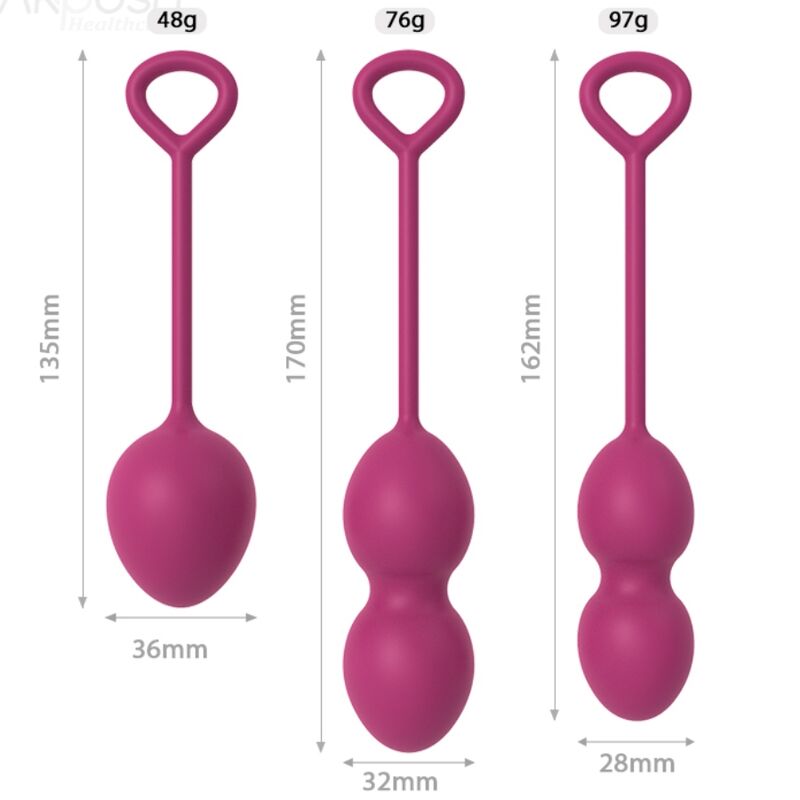 ARMONY - ANABIOSIS VAGINAL DUMBBELL 3 LEVELS BURGUNDY - Amore24