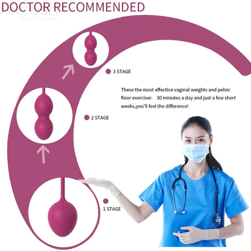 ARMONY - ANABIOSIS VAGINAL DUMBBELL 3 LEVELS BURGUNDY - Amore24