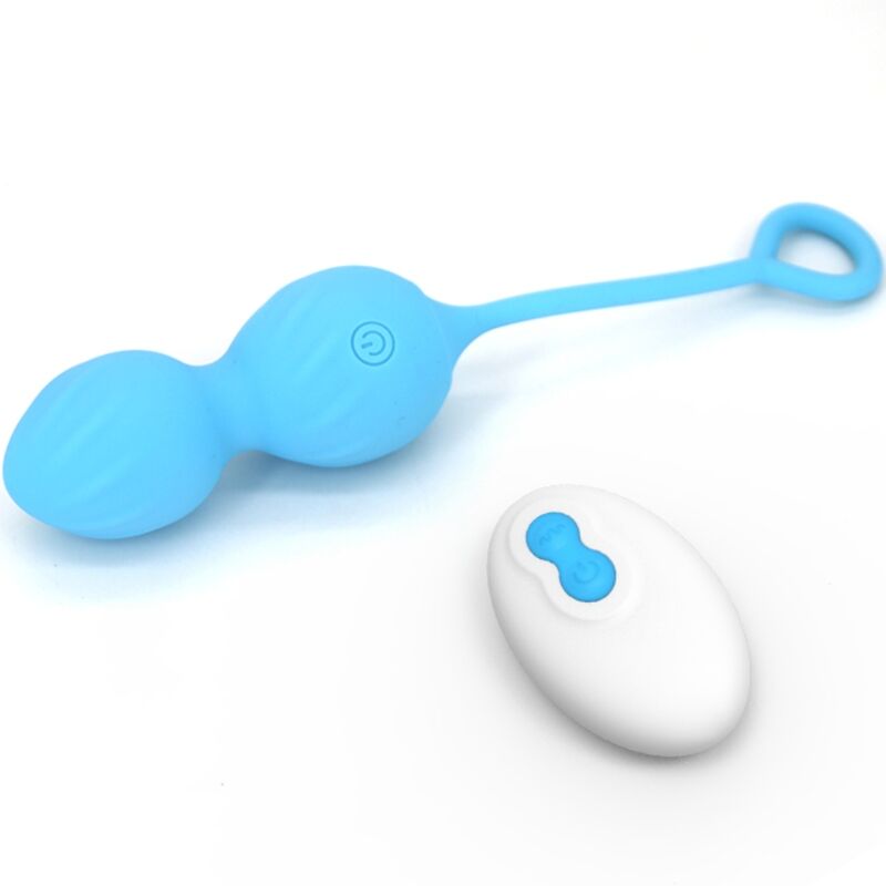 ARMONY - BLOSSOMS VAGINAL DUMBBELL VIBRATION REMOTE CONTROL 10 VIBRATIONS BLUE - Amore24