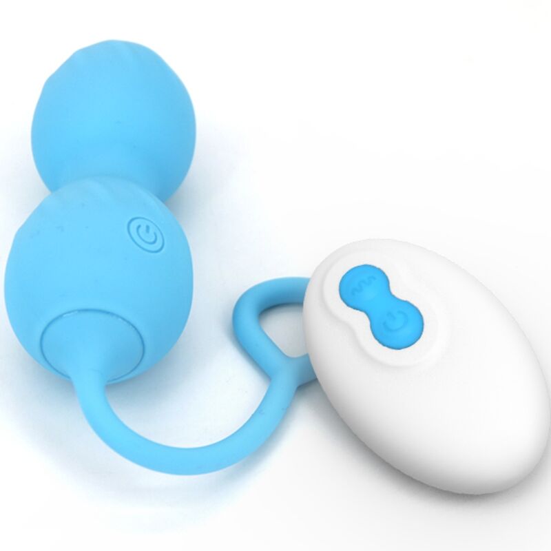 ARMONY - BLOSSOMS VAGINAL DUMBBELL VIBRATION REMOTE CONTROL 10 VIBRATIONS BLUE - Amore24