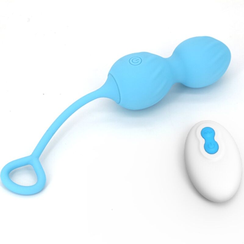 ARMONY - BLOSSOMS VAGINAL DUMBBELL VIBRATION REMOTE CONTROL 10 VIBRATIONS BLUE - Amore24