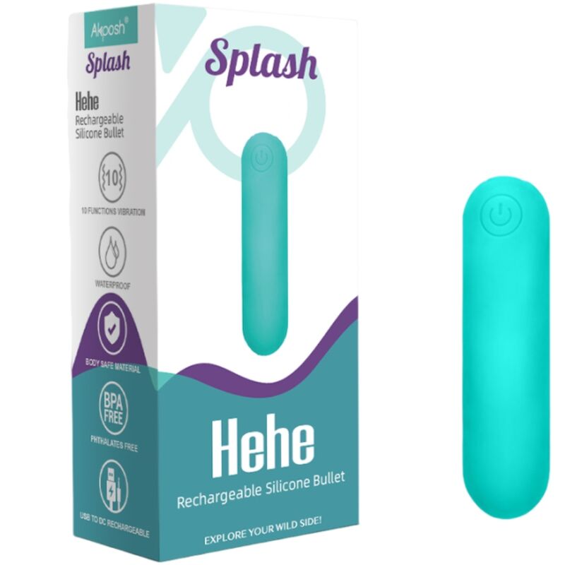 ARMONY - SPLASH HEHE VIBRATOR BULLET SILICONE 10 VIBRATIONS 65 X 15 CM GREEN - Amore24