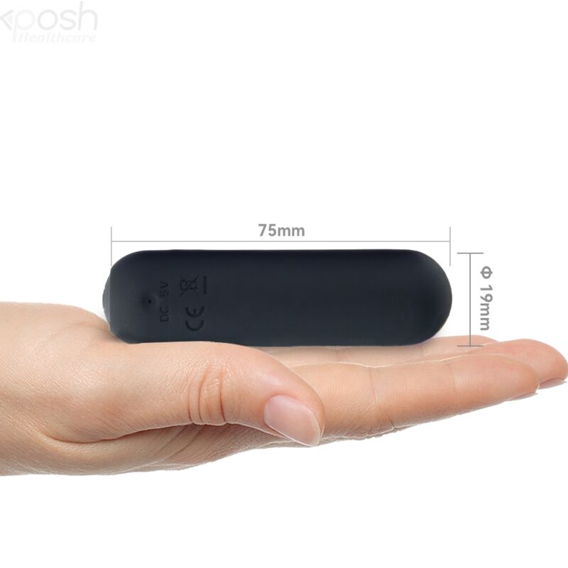 ARMONY - SPLASH HAHA VIBRATOR BULLET SILICONE 10 VIBRATIONS 75 X 19 CM BLACK - Amore24