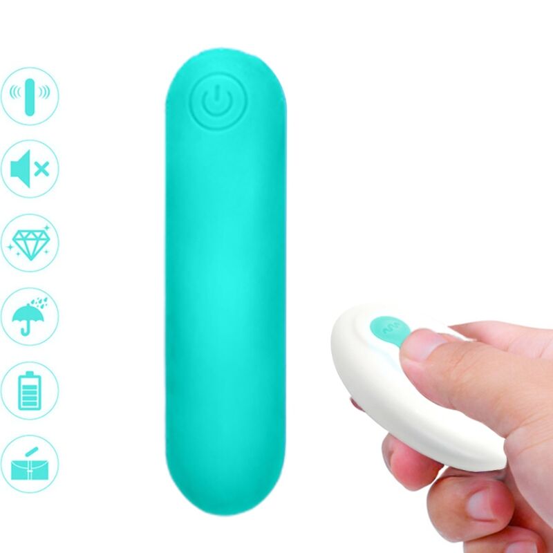 ARMONY - SPLASH JOLINE VIBRATOR BULLET SILICONE REMOTE CONTROL 10 VIBRATIONS 65 X 15 CM GREEN - Amore24