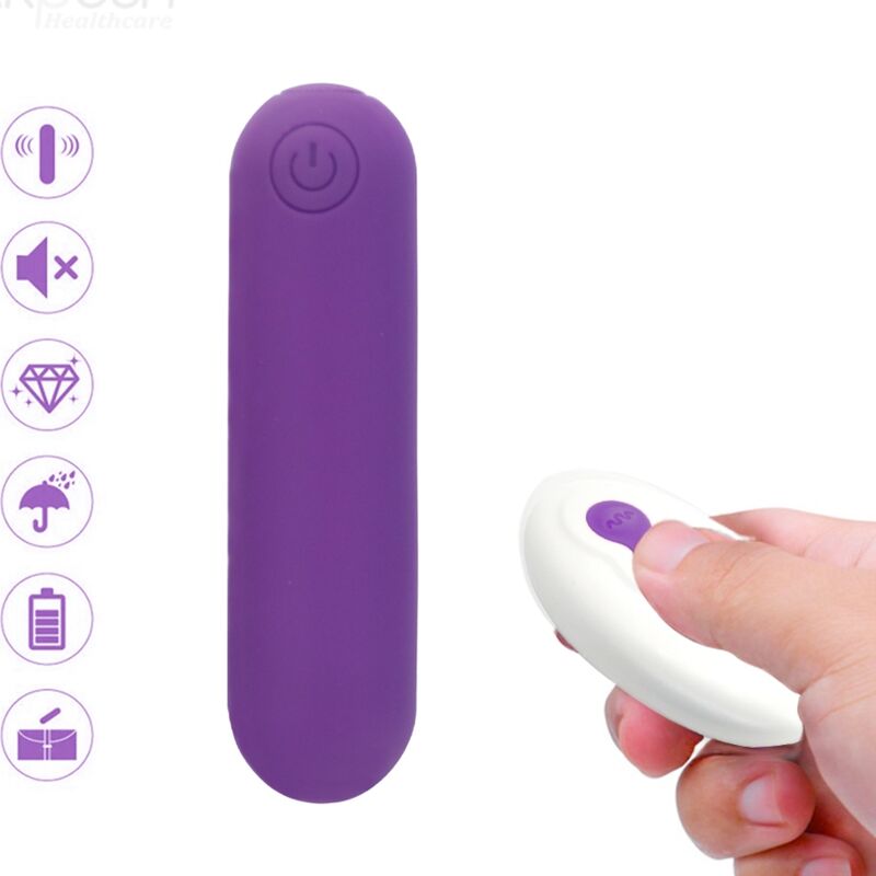 ARMONY - SPLASH JOLINE VIBRATOR BULLET SILICONE REMOTE CONTROL 10 VIBRATIONS 6.5 X 1.5 CM PURPLE - Amore24
