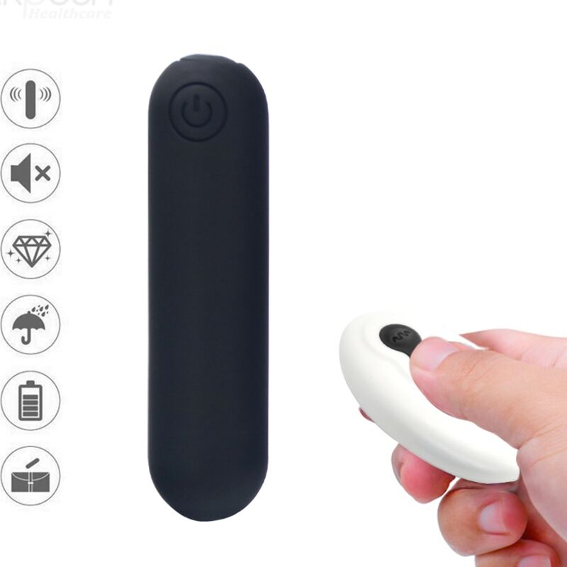 ARMONY - SPLASH JOLINE VIBRATOR BULLET SILICONE REMOTE CONTROL 10 VIBRATIONS 65 X 15 CM BLACK - Amore24