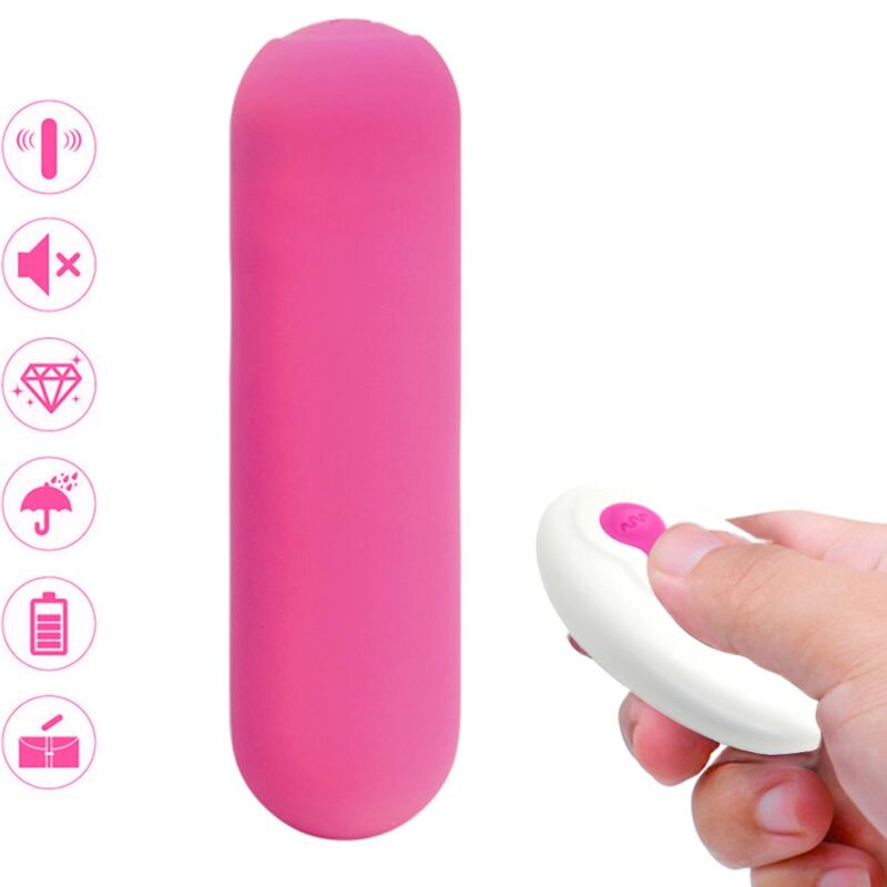 ARMONY - SPLASH JOIE VIBRATOR BULLET SILICONE REMOTE CONTROL 10 VIBRATIONS 75 X 19 CM PINK - Amore24