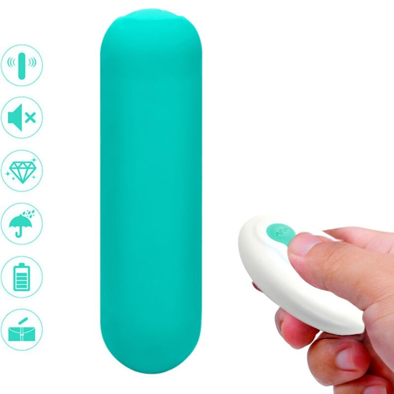 ARMONY - SPLASH JOIE VIBRATOR BULLET SILICONE REMOTE CONTROL 10 VIBRATIONS 75 X 19 CM GREEN - Amore24