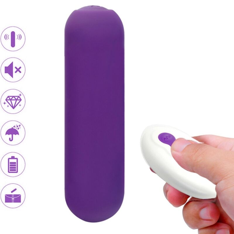 ARMONY - SPLASH JOIE VIBRATOR BULLET SILICONE REMOTE CONTROL 10 VIBRATIONS 75 X 19 CM PURPLE - Amore24