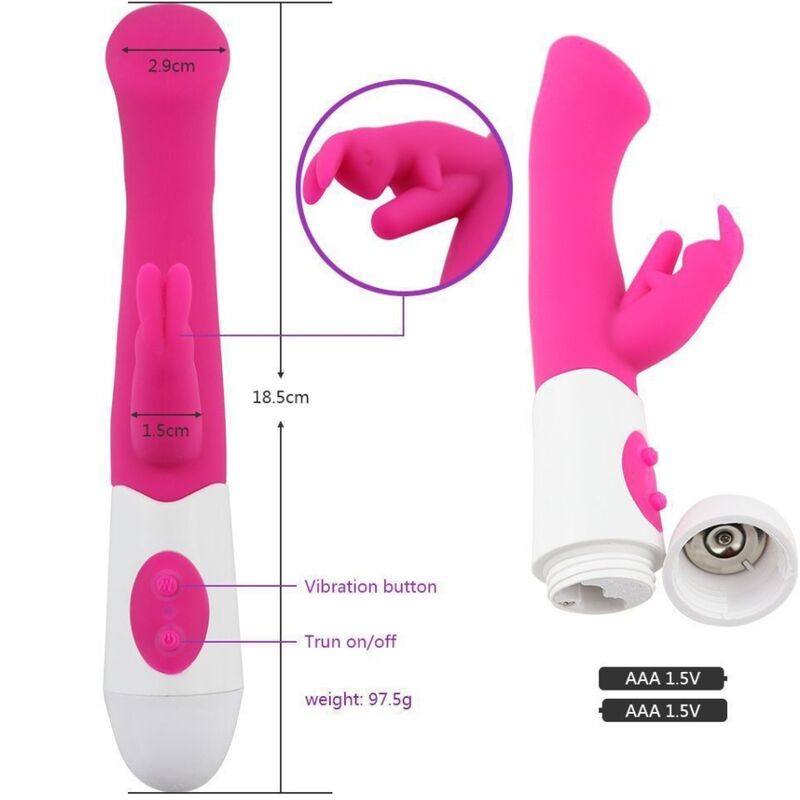 ARMONY - RABBIT VIBRATOR & STIMULATOR G SPOT 10 SPEEDS PINK - Amore24