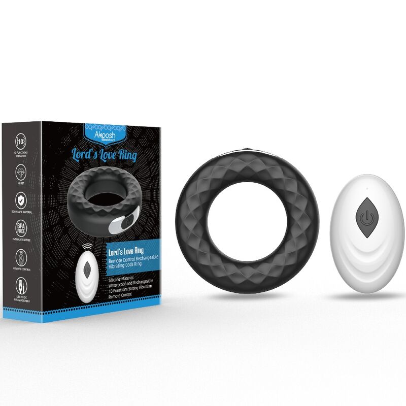 ARMONY - LORD'S LOVE RING VIBRATOR REMOTE CONTROL BLACK - Amore24