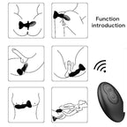 ARMONY - EXTREME A BLOOM ROSE VIBRATOR & ANAL PLUG REMOTE CONTROL BLACK - Amore24