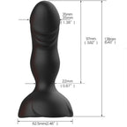 ARMONY - EXTREME A BLOOM ROSE VIBRATOR & ANAL PLUG REMOTE CONTROL BLACK - Amore24