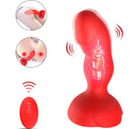 ARMONY - EXTREME A BLOOM ROSE VIBRATOR & ANAL PLUG REMOTE CONTROL RED - Amore24