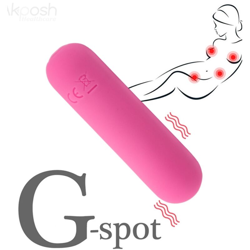 ARMONY - SPLASH HAHA VIBRATOR BULLET SILICONE 10 VIBRATIONS 75 X 19 CM PINK - Amore24