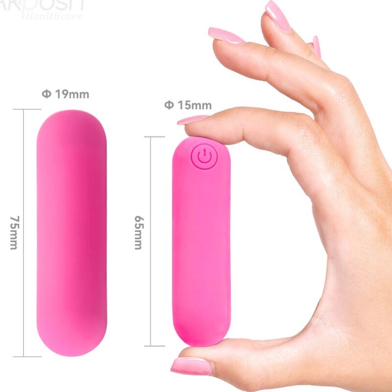 ARMONY - SPLASH HAHA VIBRATOR BULLET SILICONE 10 VIBRATIONS 75 X 19 CM PINK - Amore24