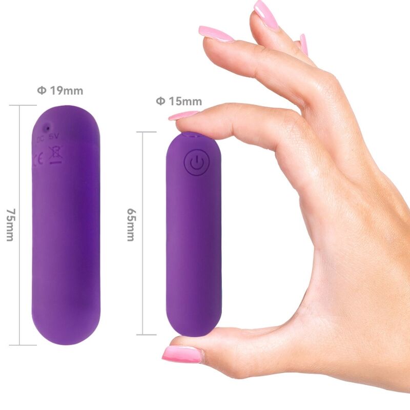 ARMONY - SPLASH HAHA VIBRATOR BULLET SILICONE 10 VIBRATIONS 75 X 19 CM PURPLE - Amore24