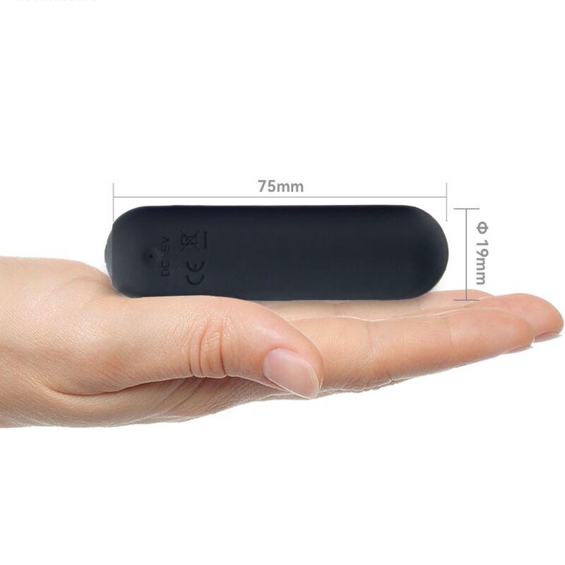 ARMONY - SPLASH JOIE VIBRATOR BULLET SILICONE REMOTE CONTROL 10 VIBRATIONS 75 X 19 CM BLACK - Amore24