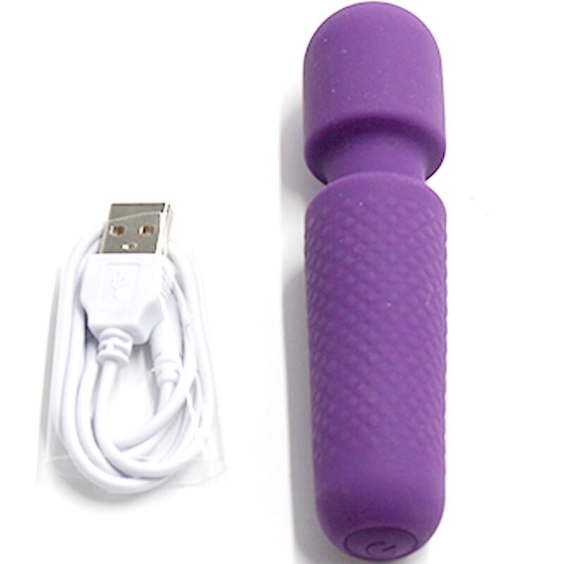 ARMONY - YOUR MAGIC MASSAGER & VIBRATOR RECHARGEABLE 10 VIBRATIONS WAND DOTS PURPLE - Amore24