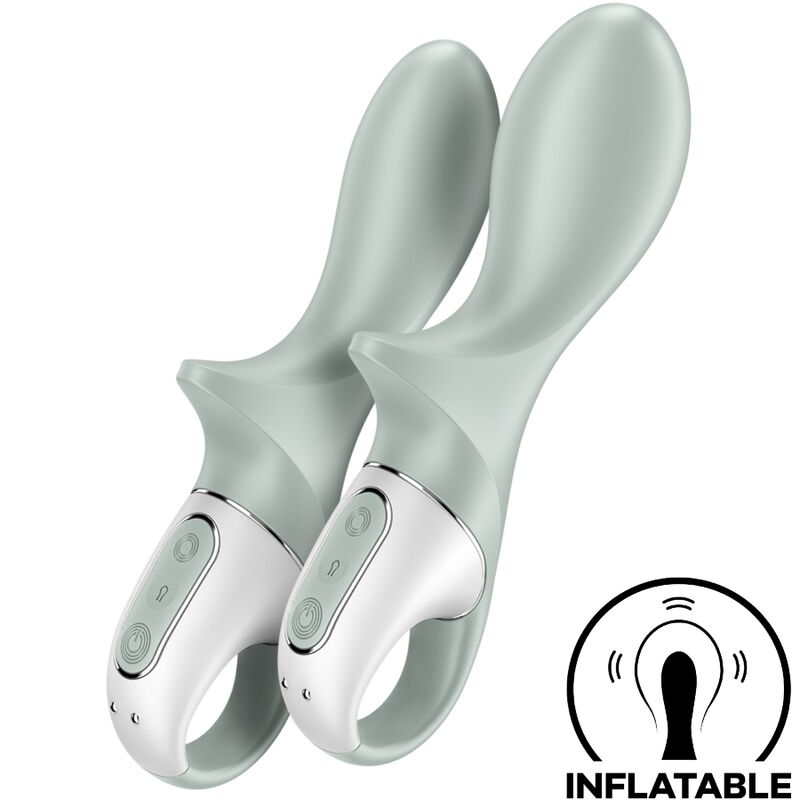 SATISFYER - AIR PUMP BOOTY 3 INFLATABLE ANAL VIBRATOR GREYGREEN - Amore24