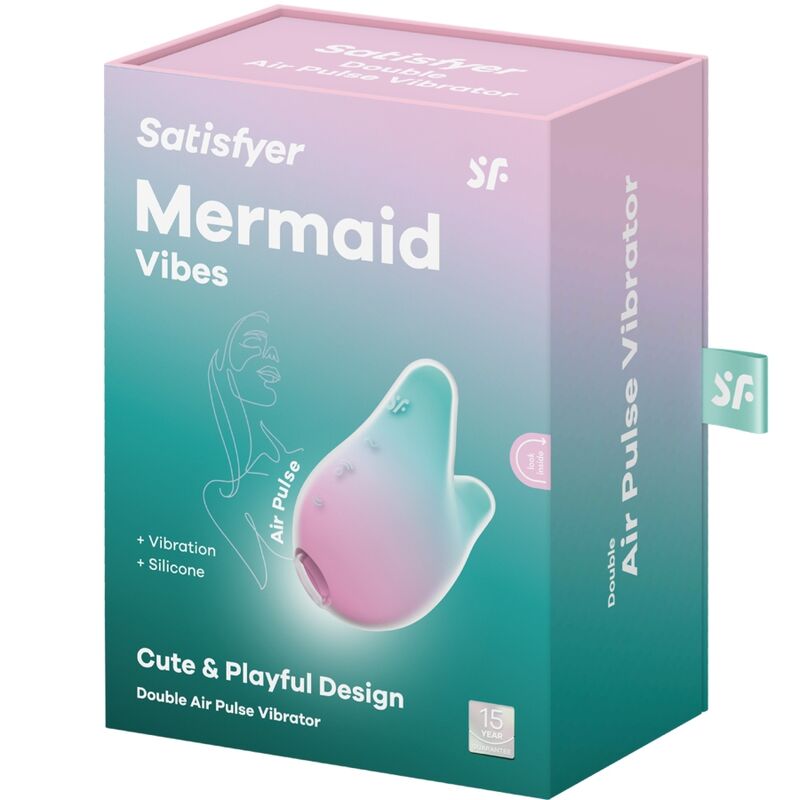 SATISFYER - MERMAID VIBES STIMULATOR & VIBRATOR MINT AND PINK - Amore24