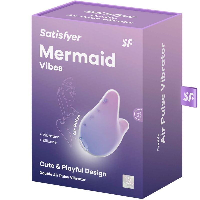 SATISFYER - MERMAID VIBES STIMULATOR & VIBRATOR VIOLET AND PINK - Amore24