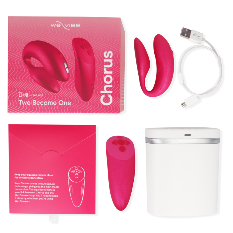 WE-VIBE - CHORUS VIBRATOR FOR COUPLES WITH SQUEEZE CONTROL PINK - Amore24