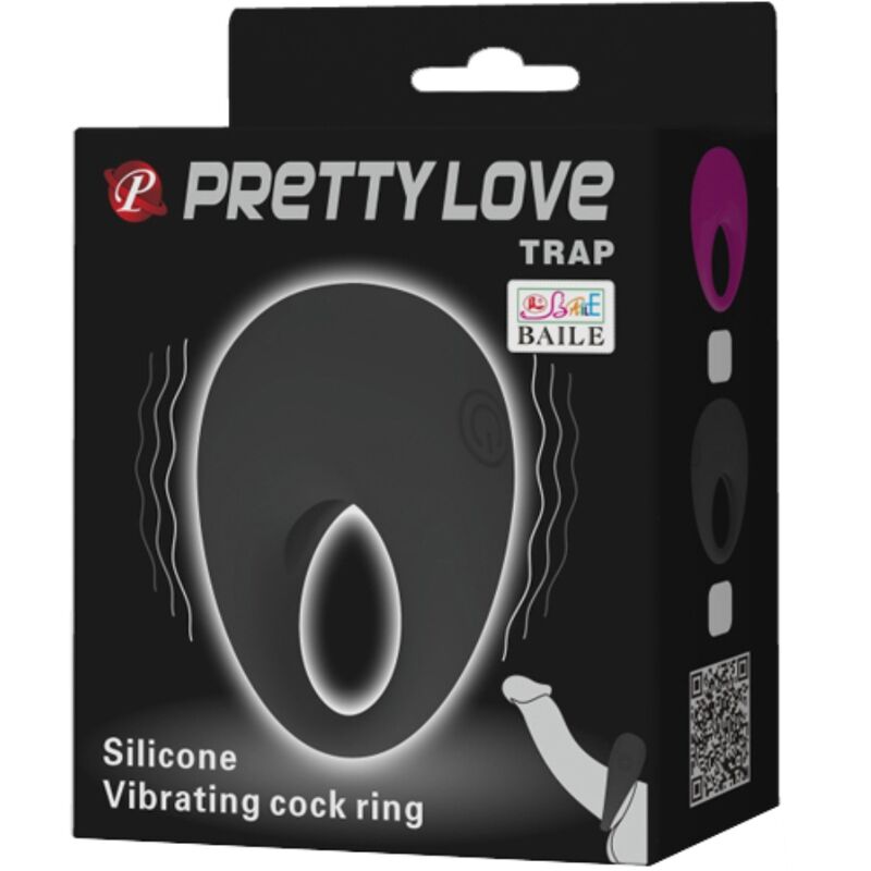 PRETTY LOVE - TRAP VIBRATOR RING BLACK - Amore24