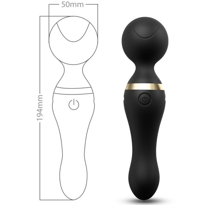 ARMONY - FREEZA MASSAGER & VIBRATOR SUPER FLEXIBLE HEAD BLACK - Amore24