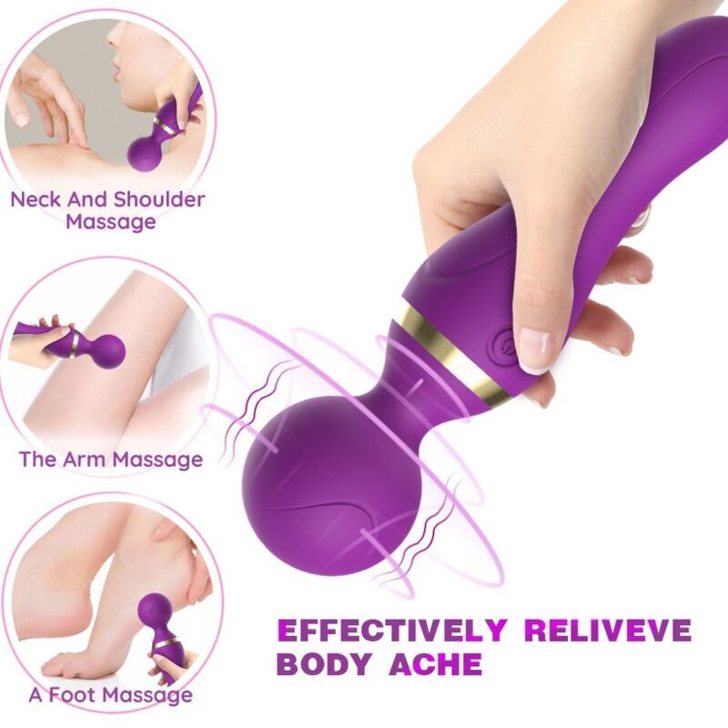 ARMONY - FREEZA MASSAGER & VIBRATOR SUPER FLEXIBLE HEAD BLACK - Amore24