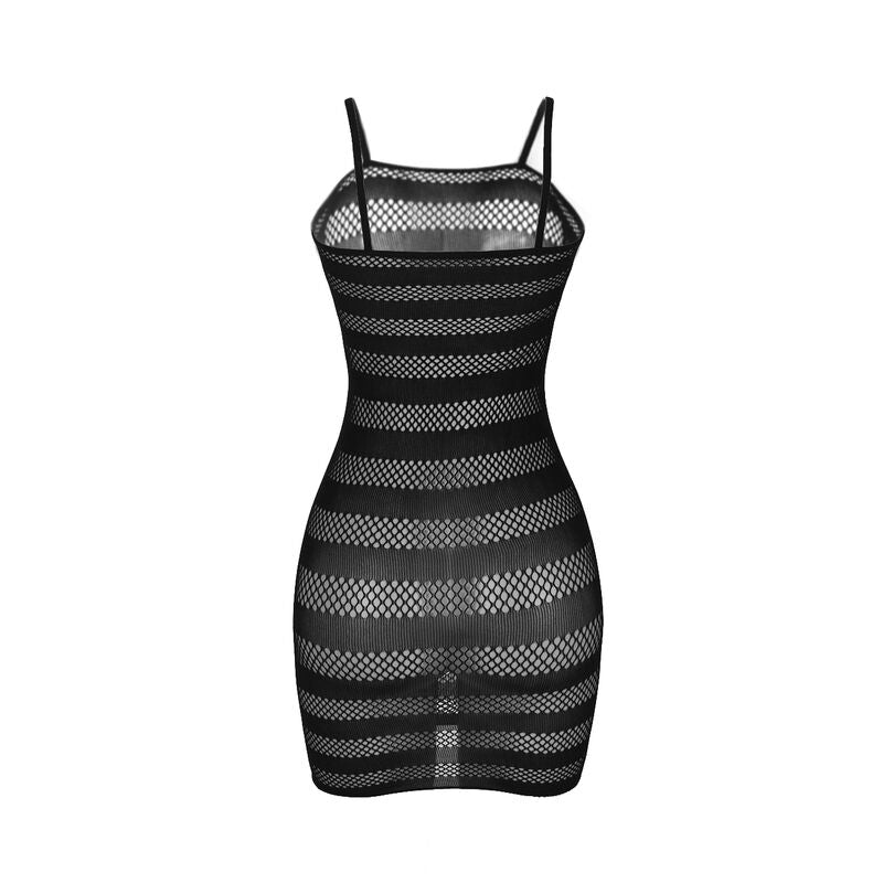 SUBBLIME - 951733 FISHNET DRESS WITH BLACK STRIPES ONE SIZE - Amore24
