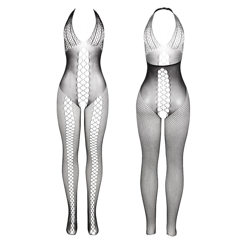 SUBBLIME - 951832 BODYSTOCKING WITH OPEN BACK AND CROSS DETAILS BLACK ONE SIZE - Amore24