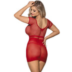 SUBBLIME - 951924 SHORT RED CROCHET GRILL DRESS ONE SIZE - Amore24