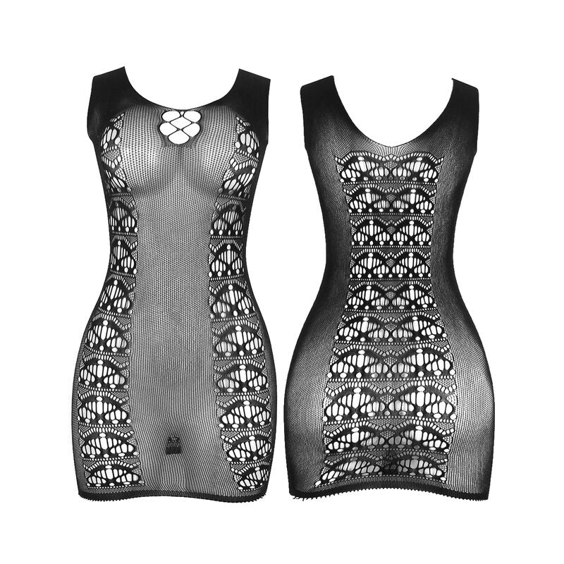 SUBBLIME - 952167 SHORT ELASTIC FISHNET DRESS BLACK ONE SIZE - Amore24