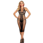 SUBBLIME - 952310 LONG BLACK FISHNET DRESS ONE SIZE - Amore24